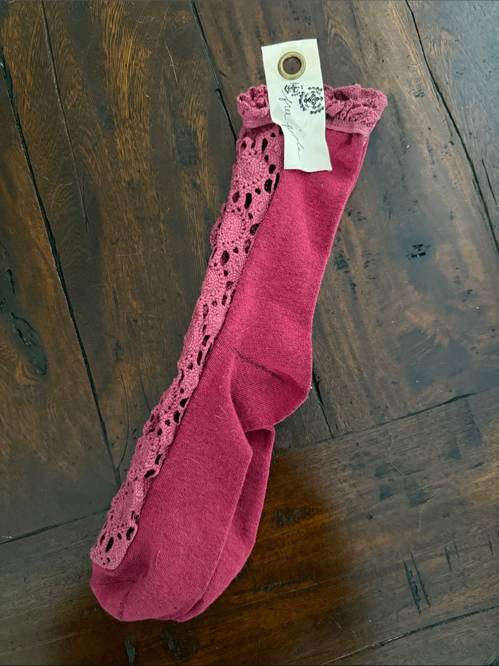 Free People Rubies Crochet Crew Socks